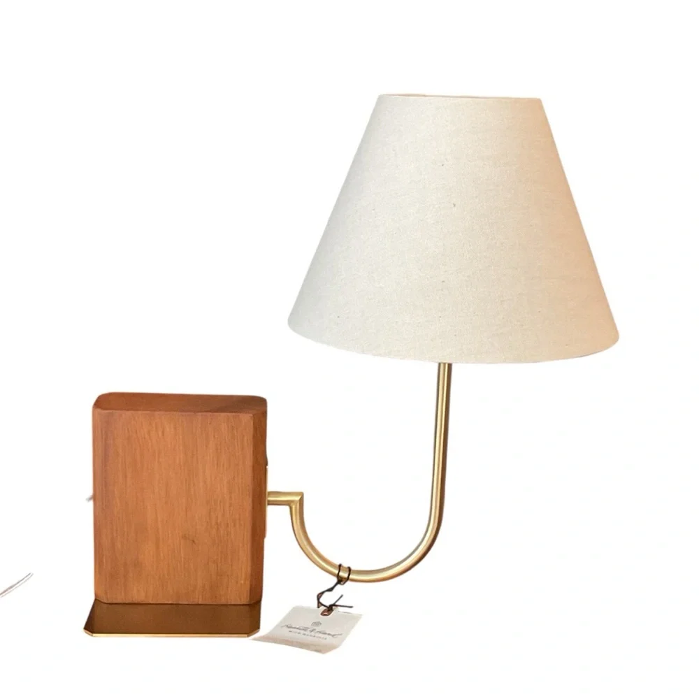 Wood Mid Tone Bookshelf Lamp - Hearth & Hand™ with Magnolia